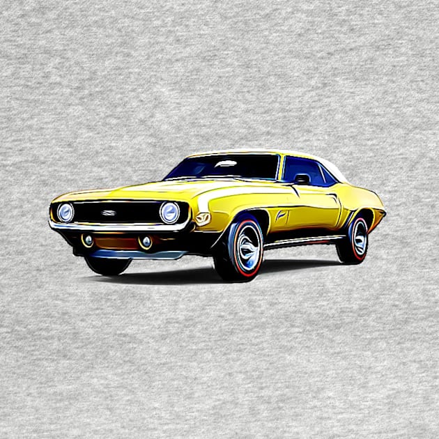 Camaro 69 Cartoon by Auto-Prints